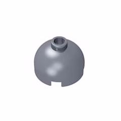 GOBRICKS GDS-742 Round 2 x 2 Dome Top - Hollow Stud with Bottom Axle Holder x Shape + Orientation - YWOBB