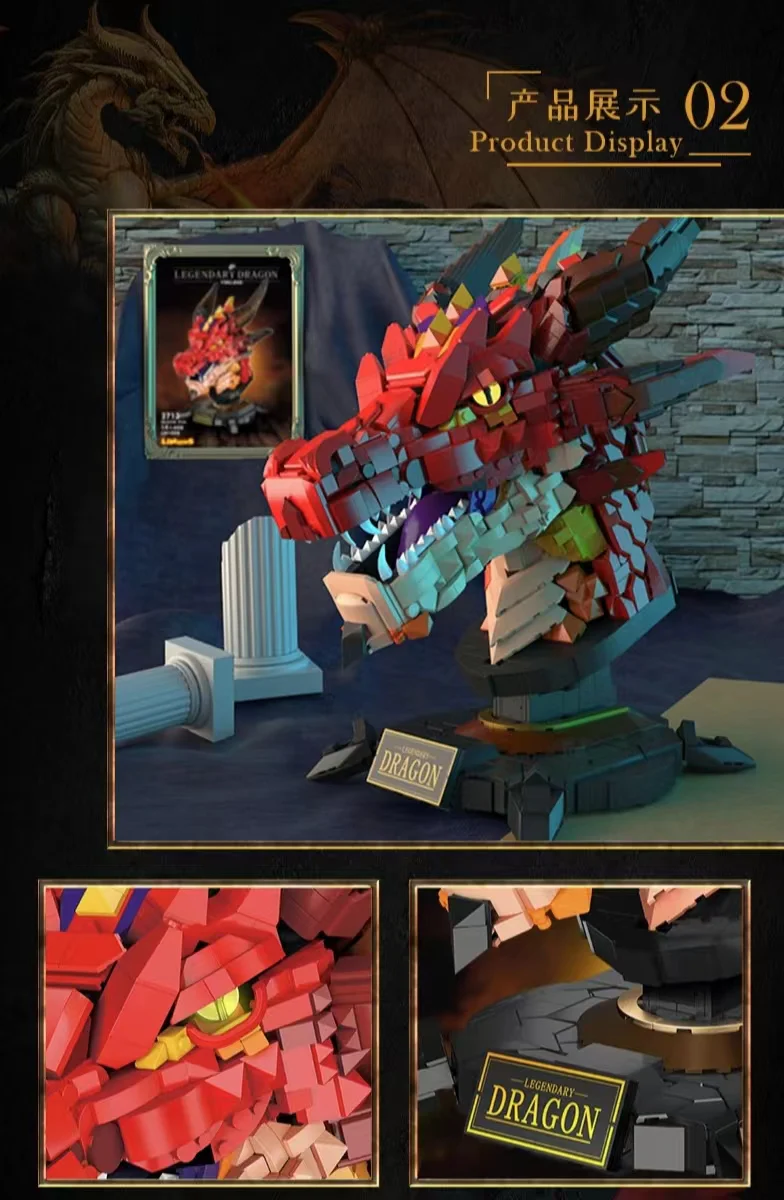 LELE LN1008 Legendary Fire Dragon Head - YWOBB