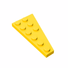 GOBRICKS GDS-551  Plate 6 x 3 Left - YWOBB