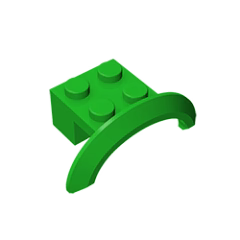 GOBRICKS GDS-1319 Mudguard 4 x 2 1/2 x 1 with Arch Round - YWOBB