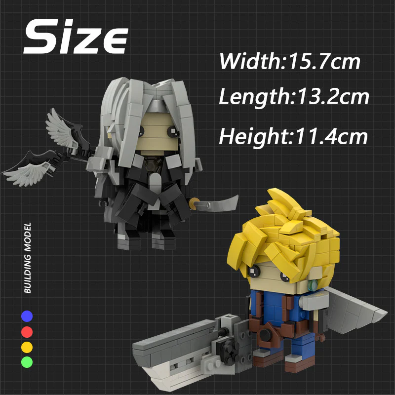 MOC C7781 Final Fantasy Cloud And Sephiroth Square Head - YWOBB