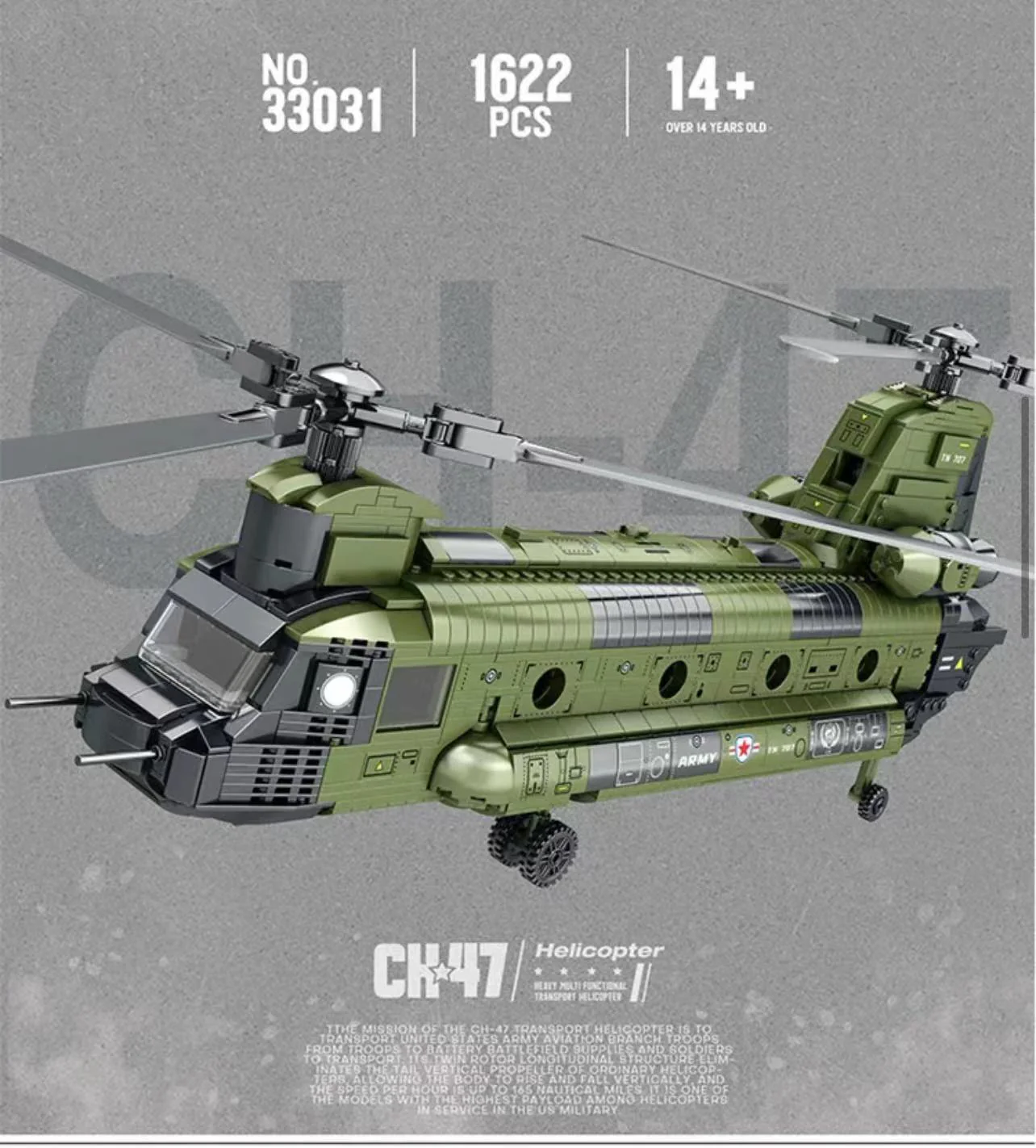 Reobrix 33031 CH-47 Transport Helicopter Chinook - YWOBB