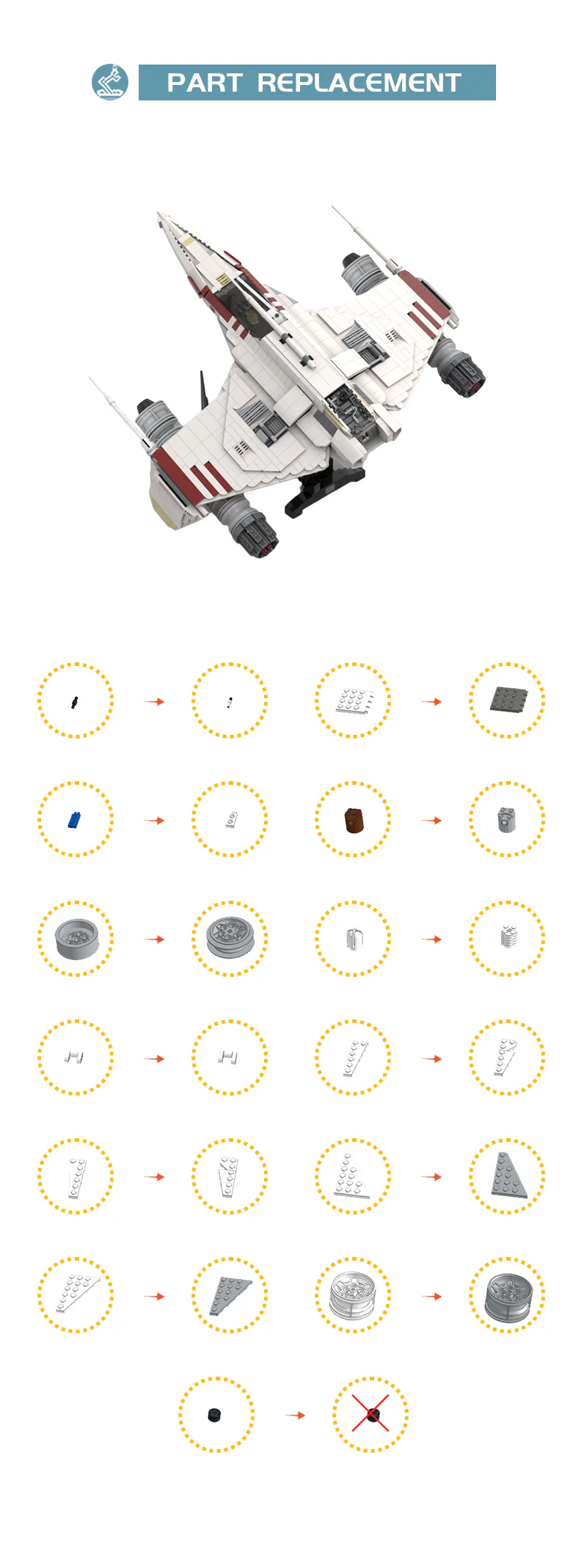 MOC 127180 E-WING UCS - YWOBB