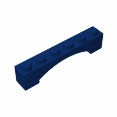 GOBRICKS GDS-679  Arch 1 x 6 Raised Arch - YWOBB