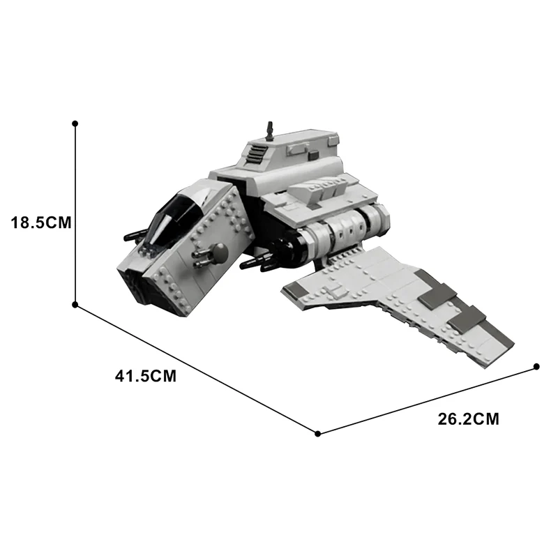 GOBRICKS MOC 134580 Imperial Nu-Class Attack Shuttle - YWOBB