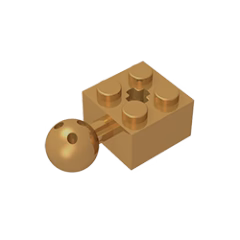 GOBRICKS GDS-976 Brick Modified 2 x 2 with Ball and Axle Hole - YWOBB