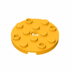 GOBRICKS GDS-841 Round 4 x 4 with Hole - YWOBB