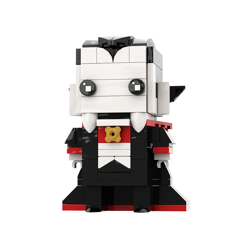 GOBRICKS MOC A0606Y04 Halloween Brickhead - Vampire - YWOBB