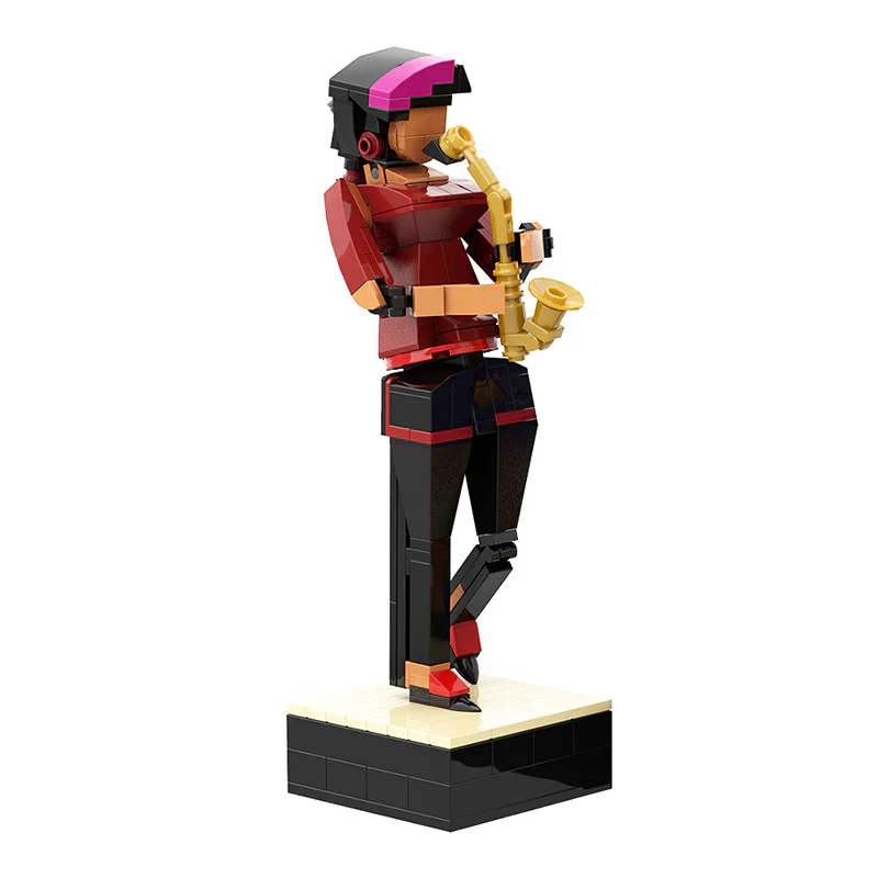GOBRICKS MOC A0874 Blue Brick Jazz Club - YWOBB