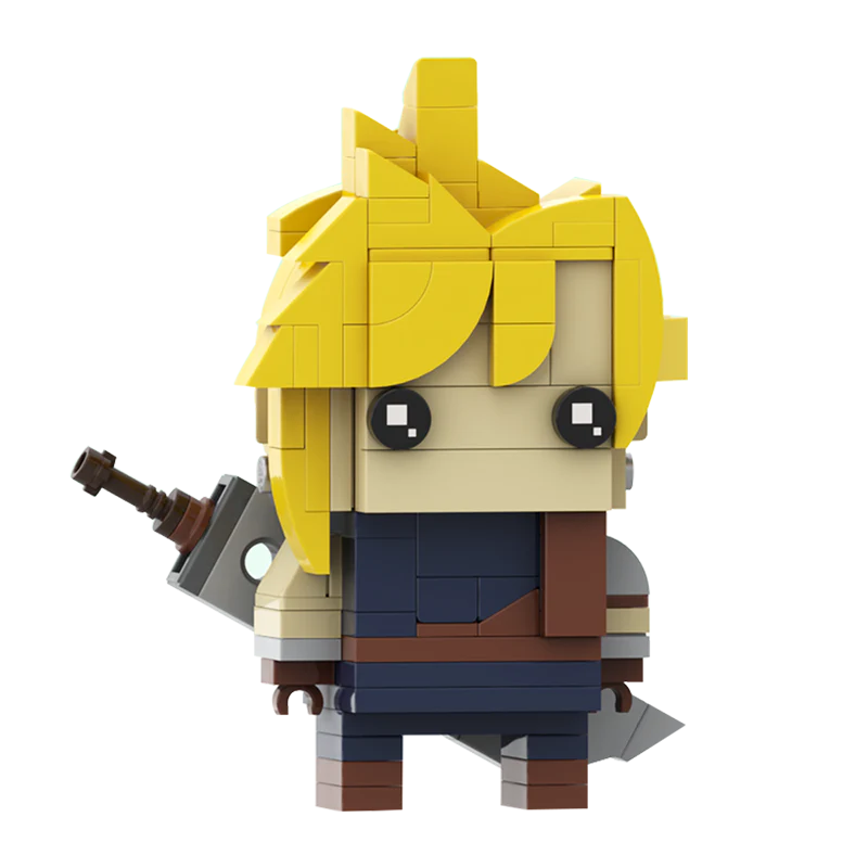 GOBRICKS MOC 61279 Cloud Strife (FFVII) Brickheadz - YWOBB