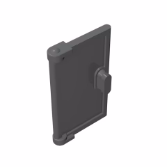 GOBRICKS GDS-793 Door 1 x 2 x 3 with Vertical Handle, Mold for Tabless Frames - YWOBB
