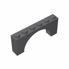 GOBRICKS GDS-678  Arch 1 x 6 x 2 - Medium Thick Top without Reinforced Underside - YWOBB