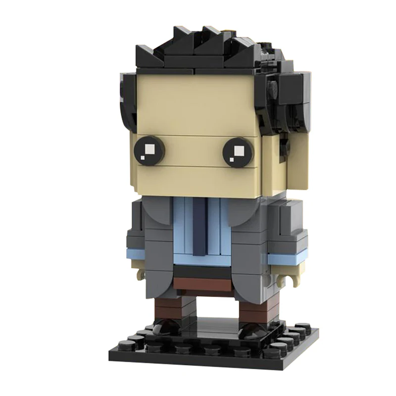 GOBRICKS MOC 133943 Ross Geller - Friends Brickheadz - YWOBB
