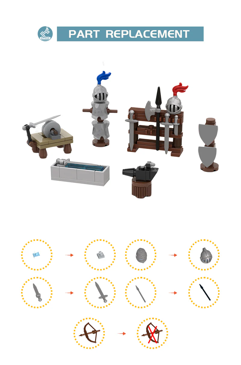 MOC C9160 Blacksmith Accessories - YWOBB