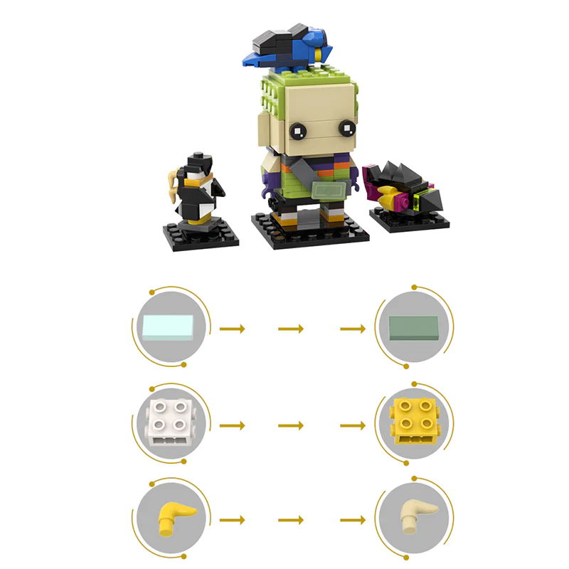 GOBRICKS MOC 141009 VALORANT Gekko Brickheadz - YWOBB