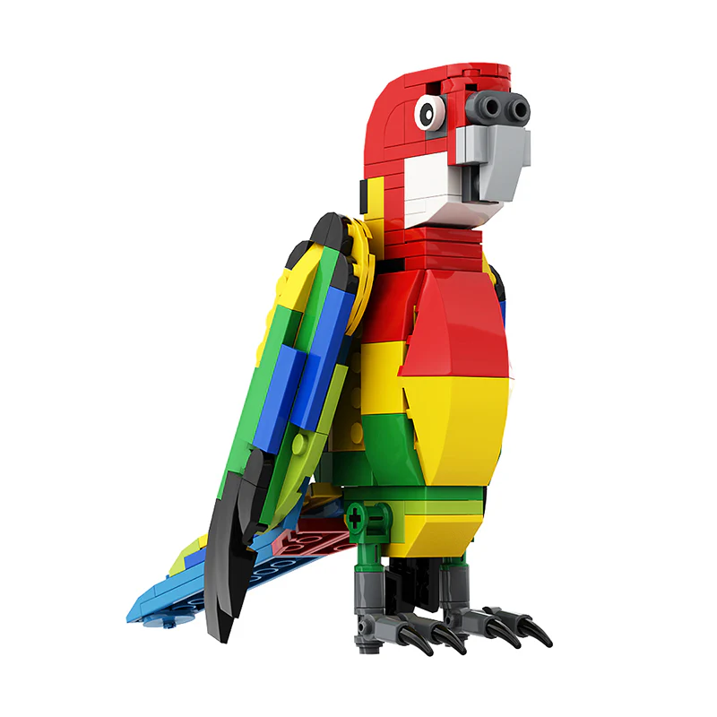 GOBRICKS MOC 143358 Eastern Rosella parrot - YWOBB