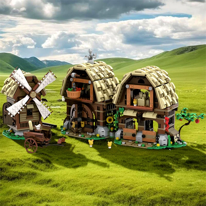 GOBRICKS MOC 162111 3739 Mill Village Raid Remake - Medieval Castle - YWOBB