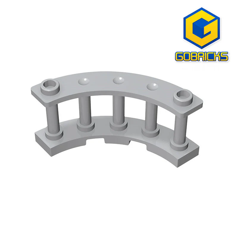 GOBRICKS GDS-880 Fence 4 x 4 x 2 Quarter Round Spindled with 2 Studs - YWOBB