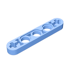 GOBRICKS GDS-691 Liftarm Thin 1 x 5 - Axle Holes - YWOBB