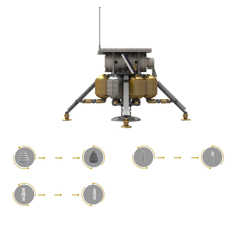 GOBRICKS MOC 100723 First Lunar Outpost Habitat - YWOBB