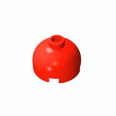 GOBRICKS GDS-742 Round 2 x 2 Dome Top - Hollow Stud with Bottom Axle Holder x Shape + Orientation - YWOBB