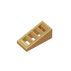 GOBRICKS GDS-838 Slope 18 2 x 1 x 2/3 with 4 Slots - YWOBB