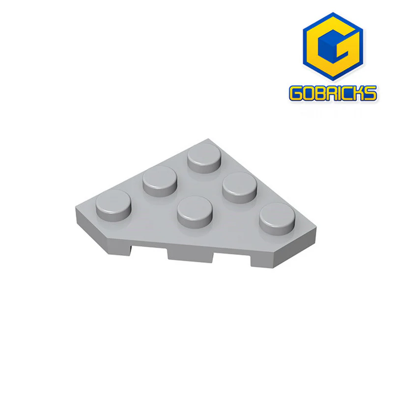 GOBRICKS GDS-556  Plate 3 x 3 Cut Corner - YWOBB