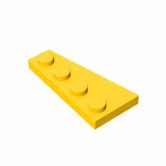 GOBRICKS GDS-549  Plate 4 x 2 Right - YWOBB