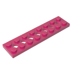 GOBRICKS GDS-699  Plate 2 x 8 with 7 Holes - YWOBB