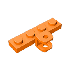 GOBRICKS GDS-1121 Modified 1 x 4 with Tow Ball Socket, Flattened with Holes - YWOBB