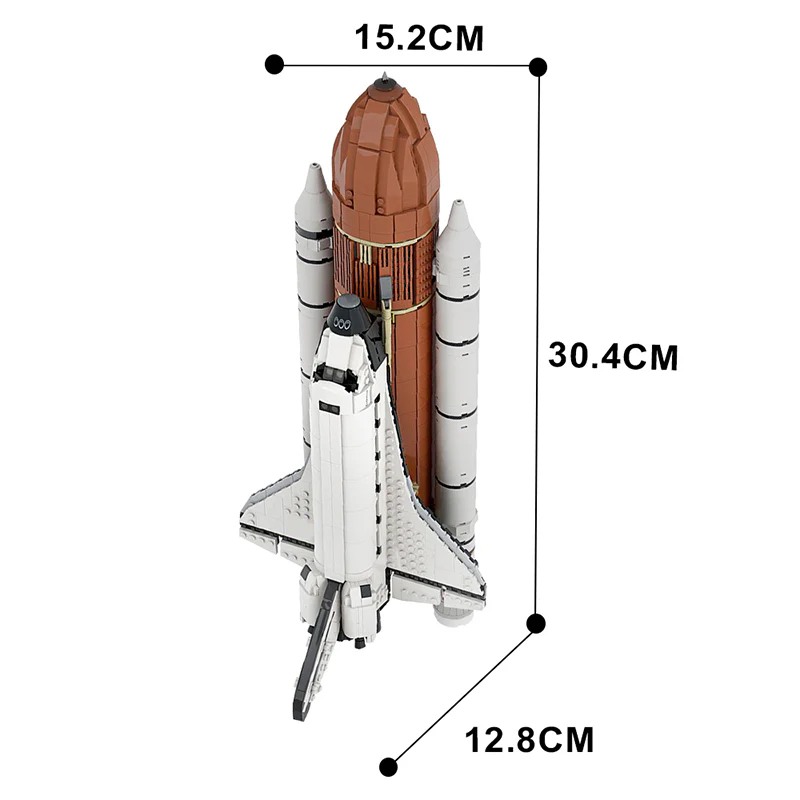 GOBRICKS MOC 46228 Space Shuttle (1:110 Scale) - YWOBB