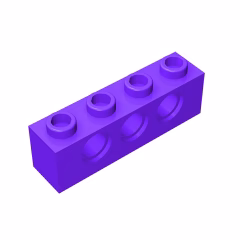 GOBRICKS GDS-625  Brick 1 x 4 with Holes - YWOBB