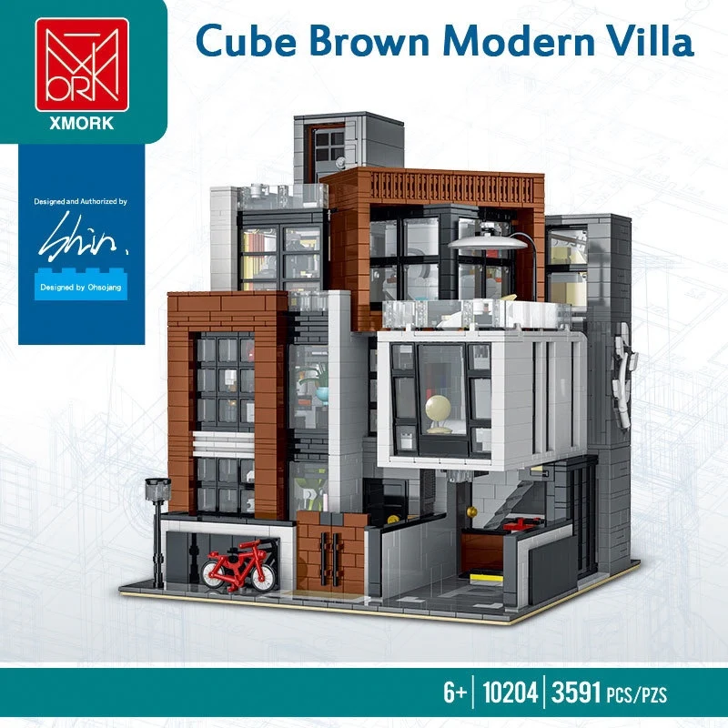 Mork 10204 Cube Brown Modern Villa - YWOBB