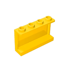 GOBRICKS GDS-787 Panel 1 x 4 x 2 with Side Supports - Hollow Studs - YWOBB