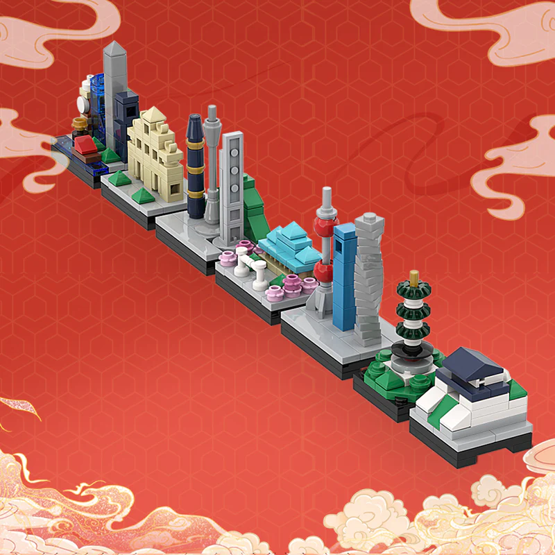 GOBRICKS MOC A0162Y02 China Skyline B - YWOBB