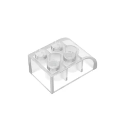 GOBRICKS GDS-722 Curved 3 x 2 x 1 with Four Studs - YWOBB