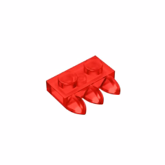 GOBRICKS GDS-871  Modified 1 x 2 with 3 Teeth - YWOBB