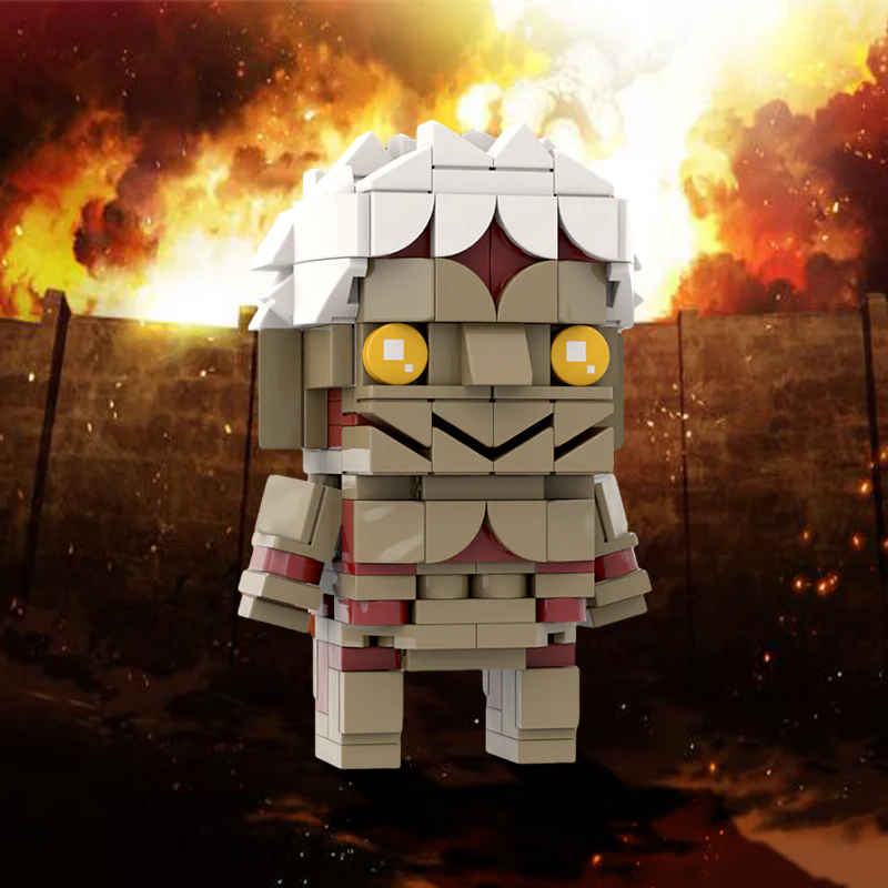 GOBRICKS MOC 181340 Attack on Titan Brickheadz MOC ~ Armored Titan - YWOBB