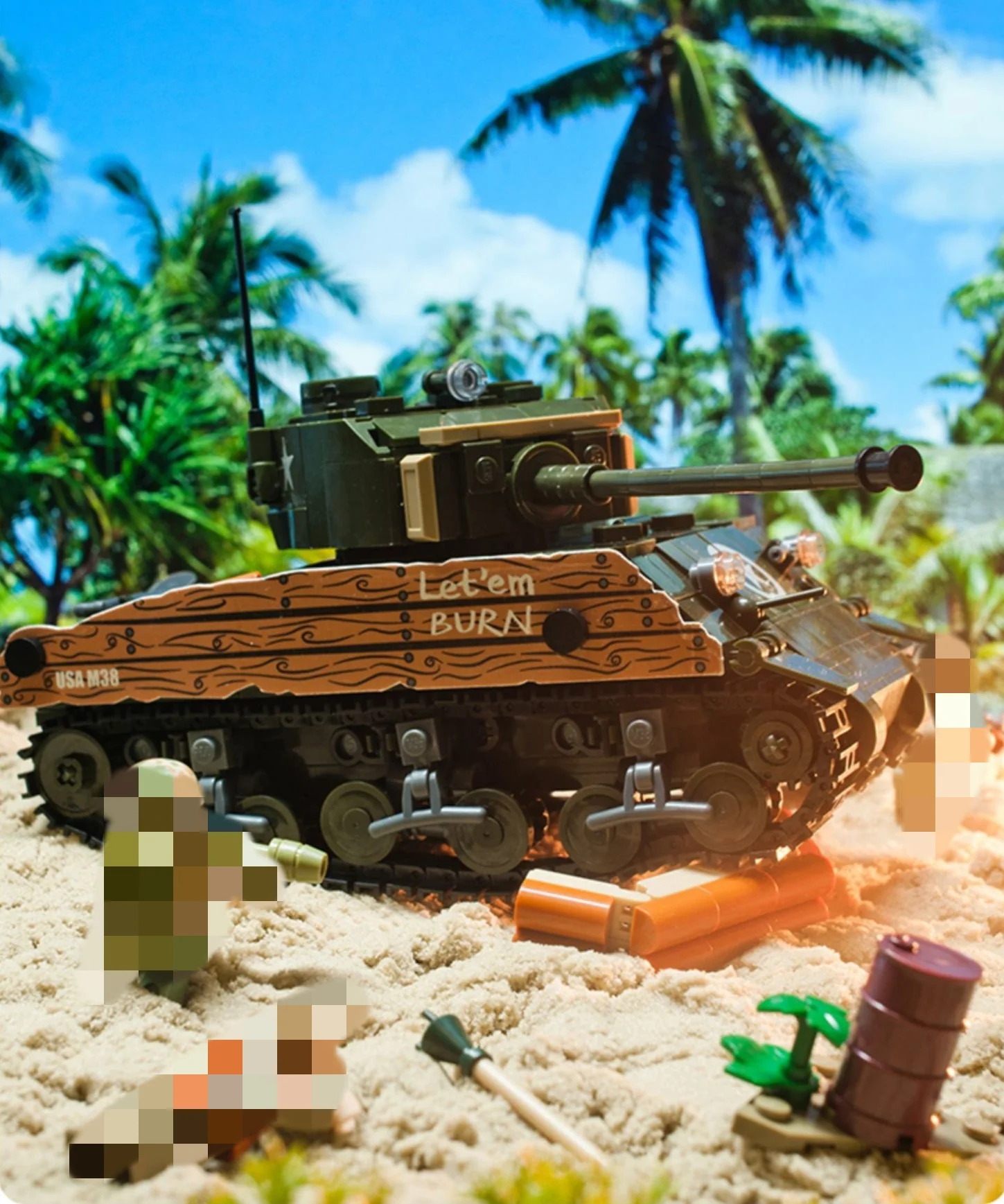 SLUBAN M38-B1110 World War II Pacific Storm: The Sherman M4A3 76W Tank - YWOBB