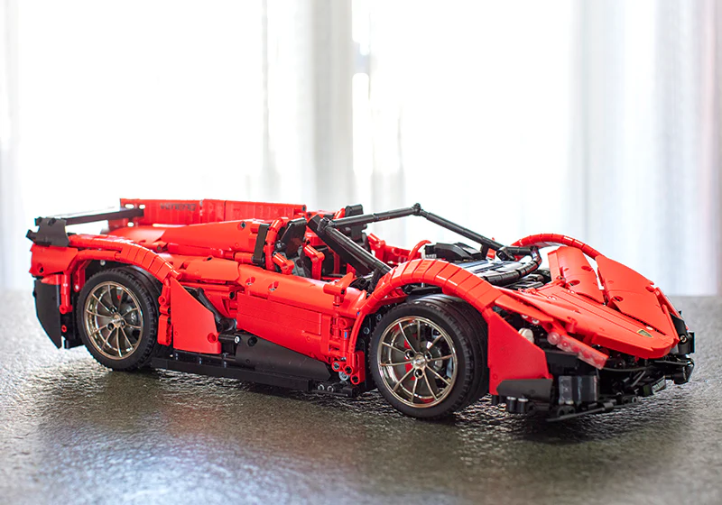 Mould King 13079 RC 1:8 Lamborghini Veneno with LED light kits - YWOBB