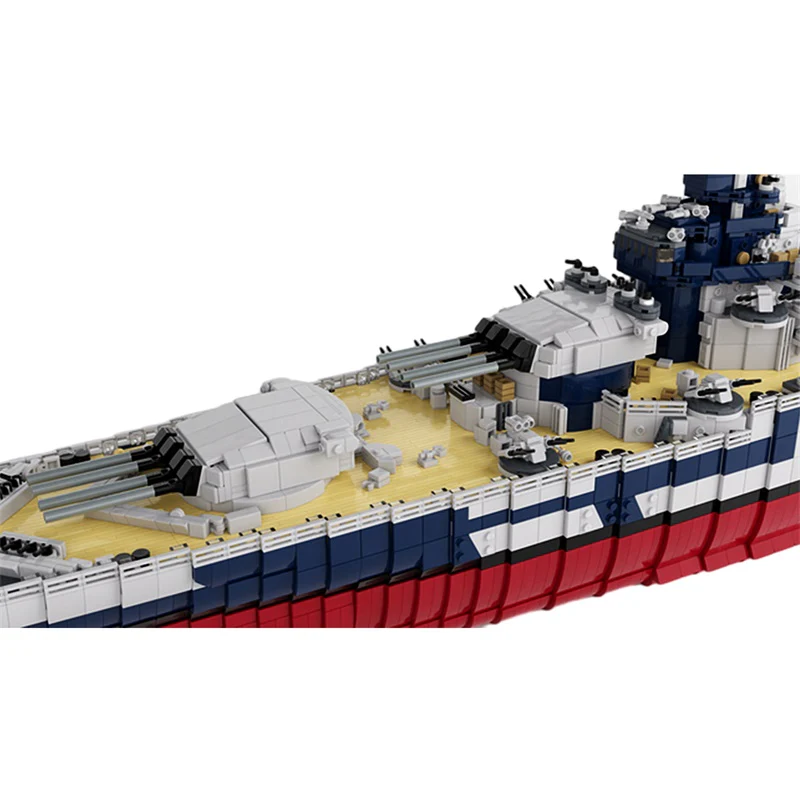 GOBRICKS MOC 163300 French Battleship Richelieu - YWOBB