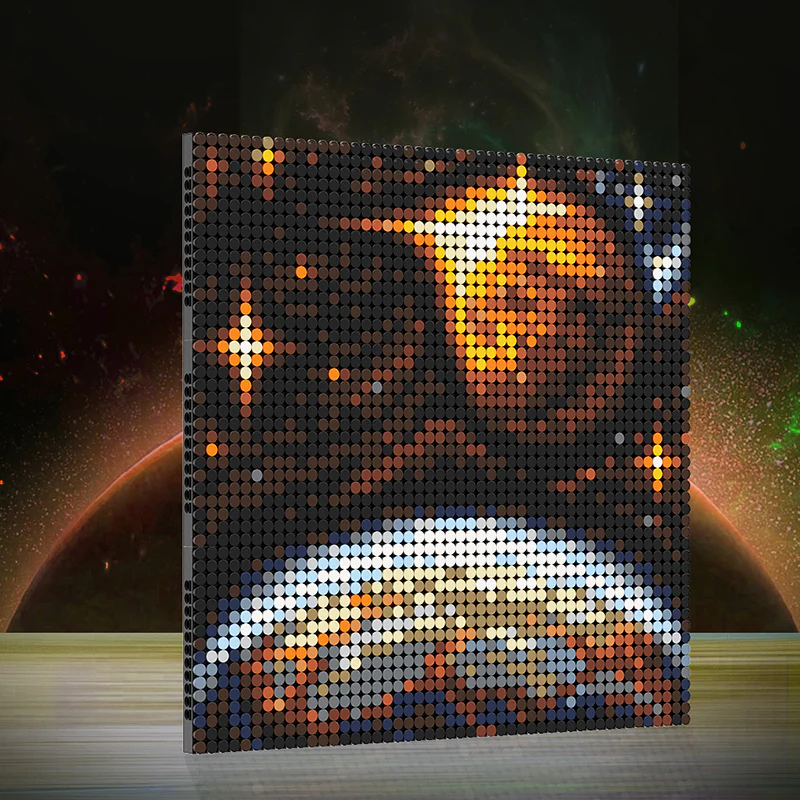 GOBRICKS MOC A0321Y03 Space Canvas - Sunset - YWOBB