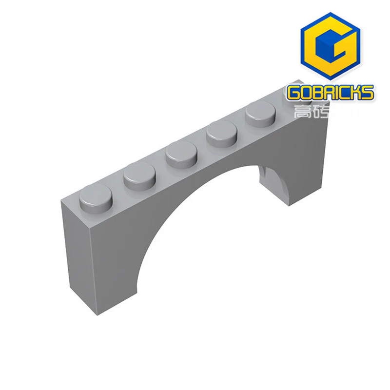 GOBRICKS GDS-678  Arch 1 x 6 x 2 - Medium Thick Top without Reinforced Underside - YWOBB