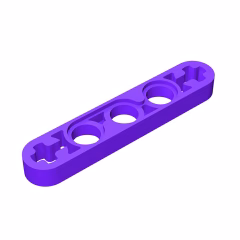 GOBRICKS GDS-691 Liftarm Thin 1 x 5 - Axle Holes - YWOBB