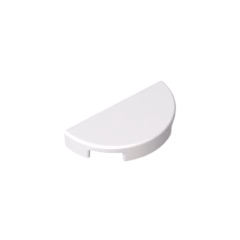 GOBRICKS GDS-90301 Tile Round 1 x 2 Half - YWOBB