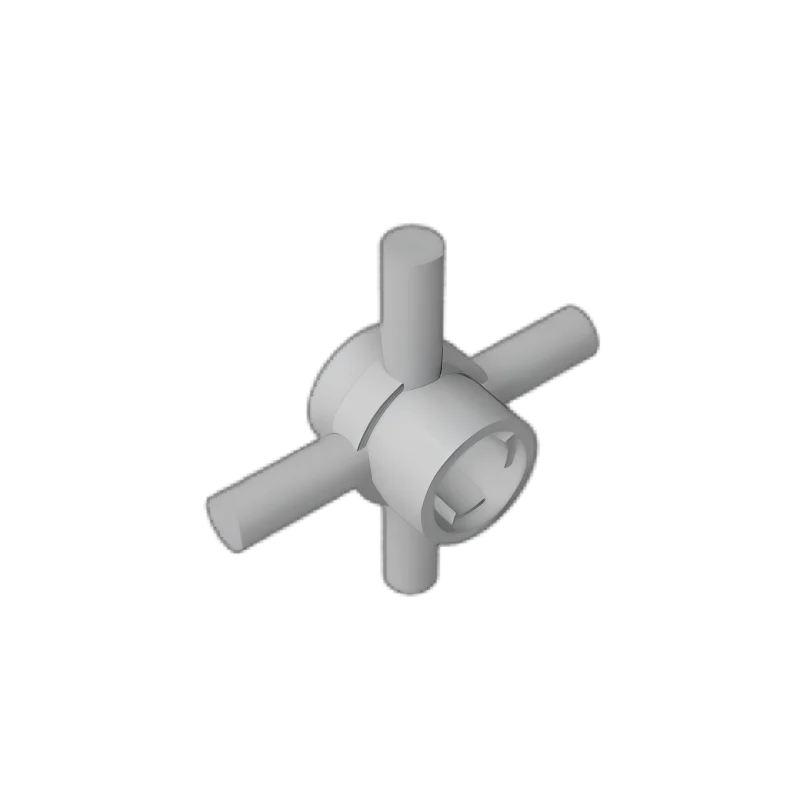 GOBRICKS GDS-M282 Technic Axle Connector Hub with 4 Bars and Pin Hole - YWOBB