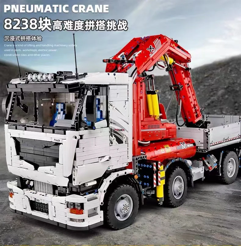 Mould King 19002 Pneumatic Crane Truck OVP US Warehouse Version - YWOBB