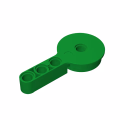 GOBRICKS GDS-995 Rotation Joint Disk with Pin and 3L Liftarm Thick - YWOBB