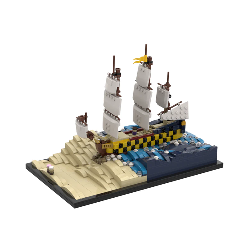 GOBRICKS MOC 184284 The Unicorn breaches through the dunes - YWOBB