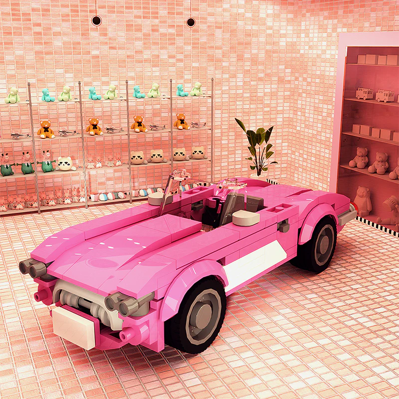 GOBRICKS MOC A1062 Barbie Chevy (Small) - YWOBB